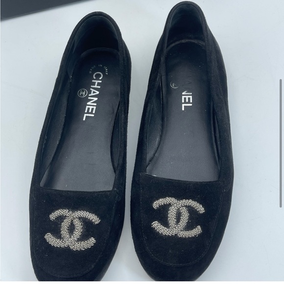 CHANEL black woven chain double Cs loafers - Picture 13 of 15